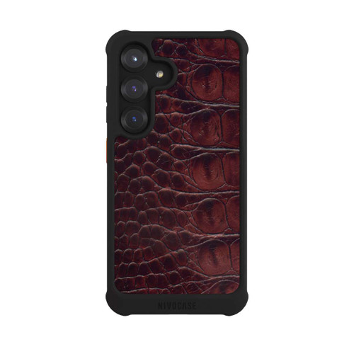 Samsung Galaxy S25 NIVOmax Cuir de Crocodile
