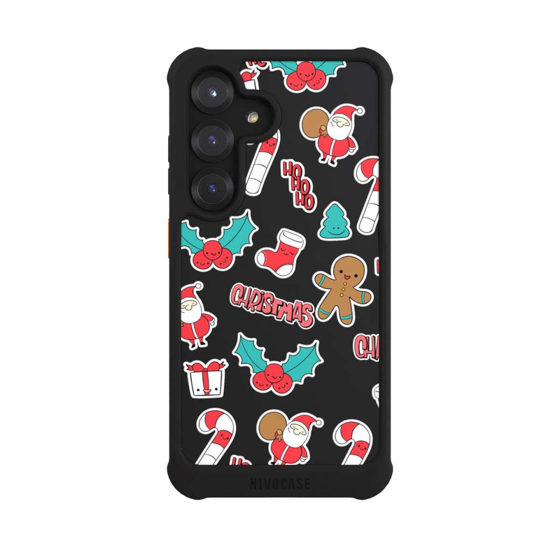 Galaxy S25 NIVOmax Christmas Pattern transparent
