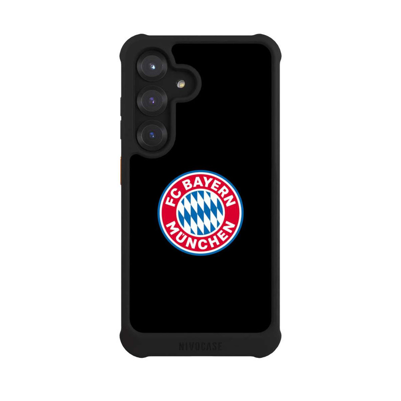 Galaxy S25 NIVOmax FCB Logo auf Schwarz