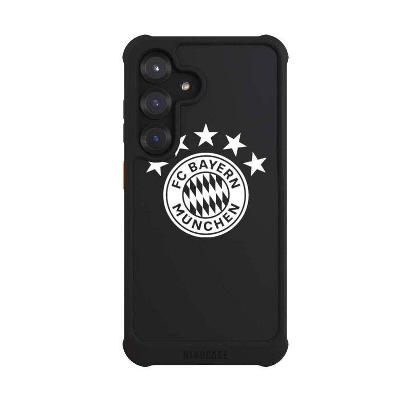 Galaxy S25 NIVOmax FCB Logo einfarbig mit Sternen - ohne Hintergrund