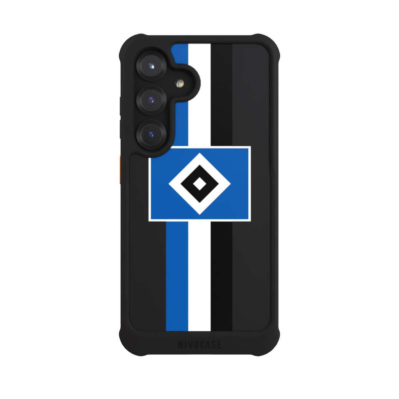 Galaxy S25 NIVOmax HSV Streifen - Blau-Weiß-Schwarz - ohne Hintergrund