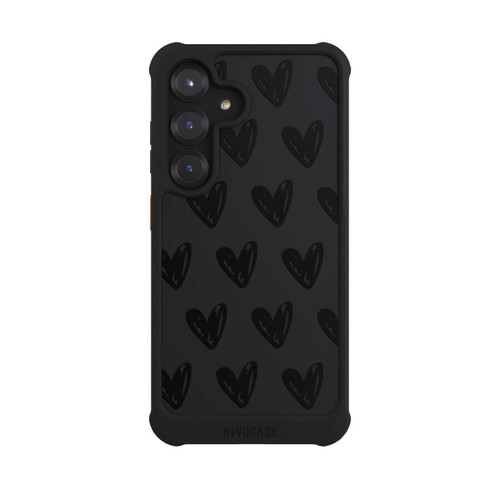 Samsung Galaxy S25 NIVOmax Herzen Schwarz ohne Hintergrund
