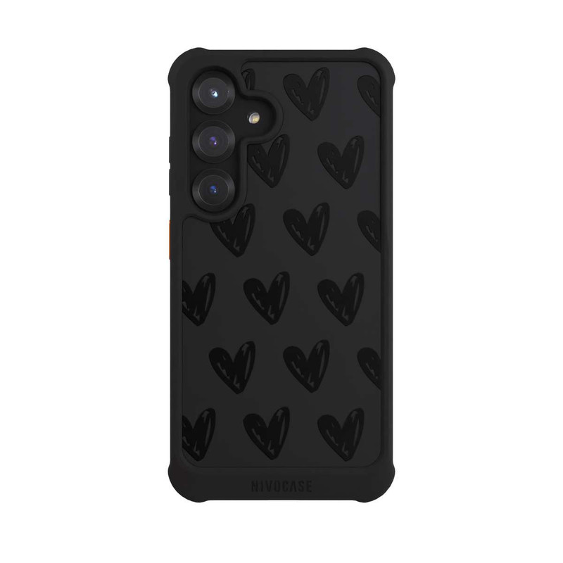 Galaxy S25 NIVOmax Herzen Schwarz ohne Hintergrund