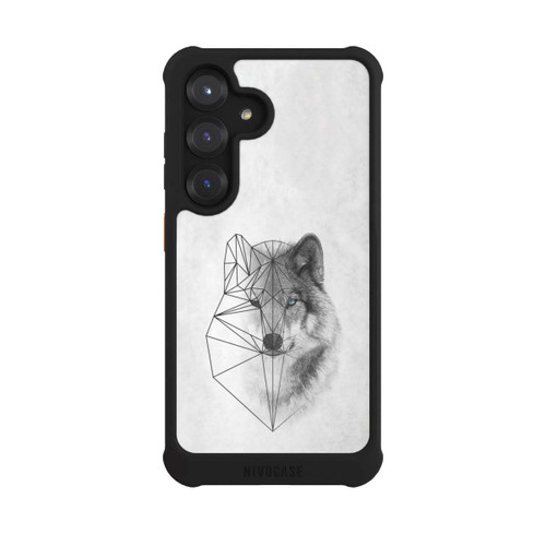 Samsung Galaxy S25 NIVOmax Polygonaler Wolf
