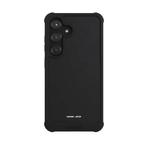 Samsung Galaxy S25 NIVOmax Schwarzes Konoha-Muster Transparent