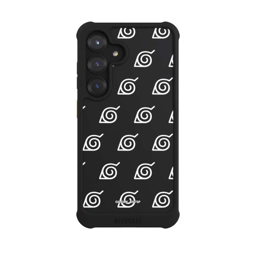 Samsung Galaxy S25 NIVOmax Weißes Konoha-Muster Transparent