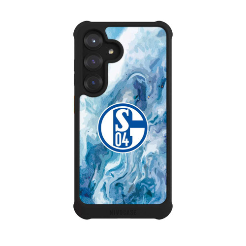 Samsung Galaxy S25 NIVOmax Schalke 04 Flüssig Blau