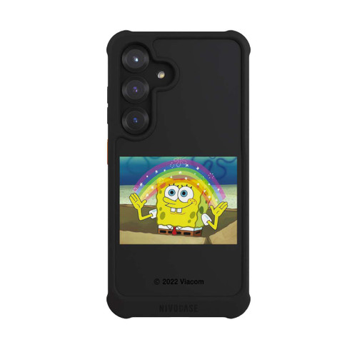 Samsung Galaxy S25 NIVOmax Spongebob - Rainbow Meme transparent