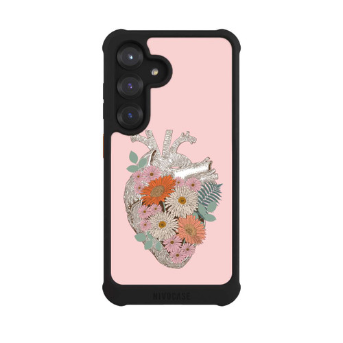 Samsung Galaxy S25 NIVOmax Florales Vintage-Herz