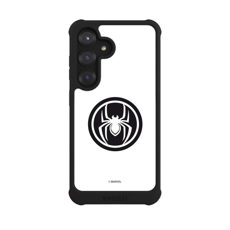 Galaxy S25 NIVOmax Spider-Man Logo White