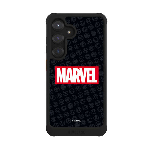 Samsung Galaxy S25 NIVOmax Marvel Logo Black Red 