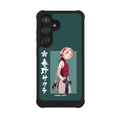 Samsung Galaxy S25 NIVOmax Sakura Grüner Hintergrund