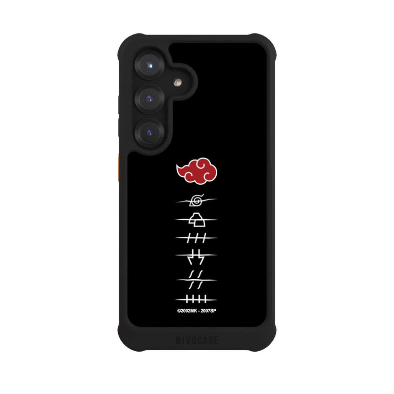 Galaxy S25 NIVOmax Akatsuki Member Symbols Black