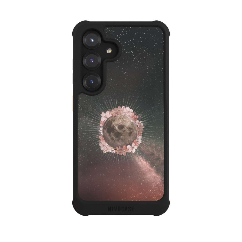 Galaxy S25 NIVOmax Blumen und Mondlicht