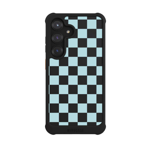 Samsung Galaxy S25 NIVOmax Carreaux bleus souples