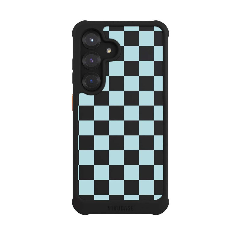 Galaxy S25 NIVOmax Carreaux bleus souples