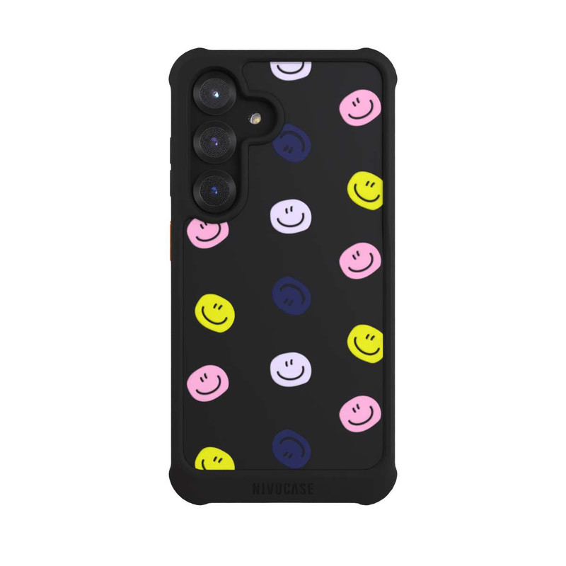 Galaxy S25 NIVOmax Smile Pattern Pink
