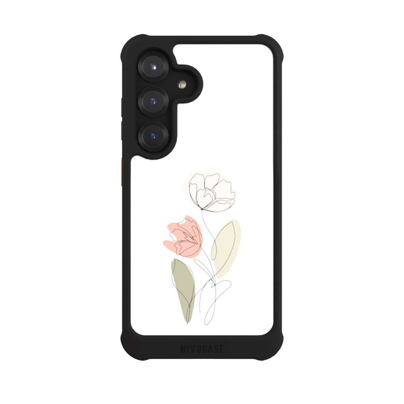 Galaxy S25 NIVOmax Flower Line Art Green