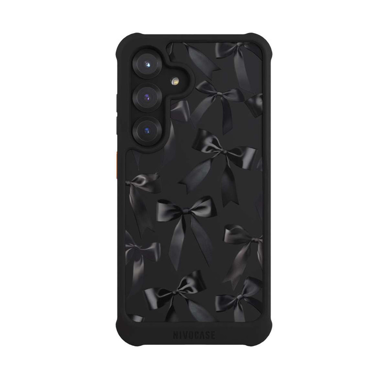 Galaxy S25 NIVOmax Noeud en Satin Noir