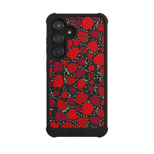 Samsung Galaxy S25 NIVOmax Erdbeermuster Comic Transparent