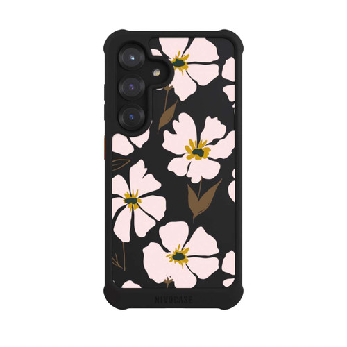 Samsung Galaxy S25 NIVOmax Simple Pastell Flowers Rose Transparent
