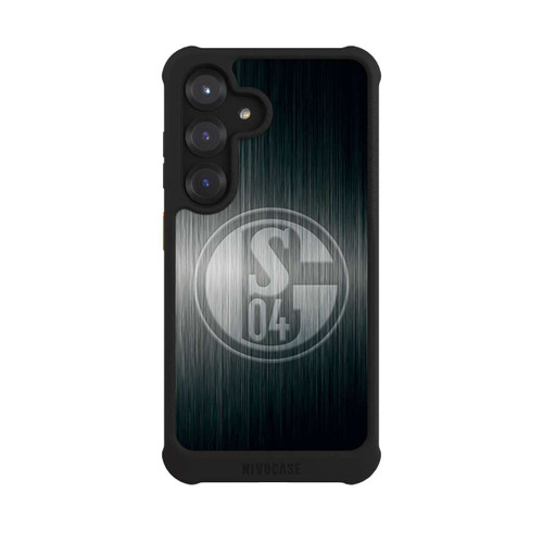 Samsung Galaxy S25 NIVOmax Schalke 04 Metall Look