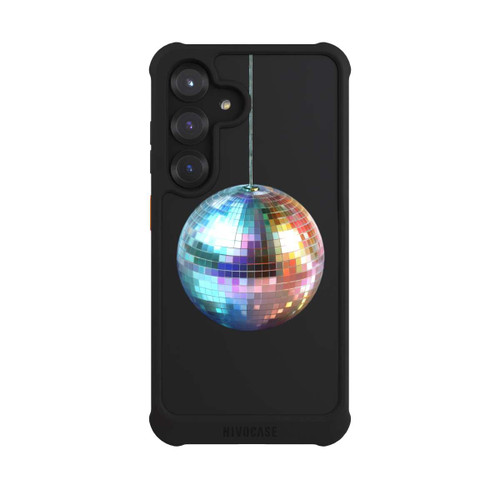 Samsung Galaxy S25 NIVOmax Discokugel Party Blau Gold Transparent mit KI