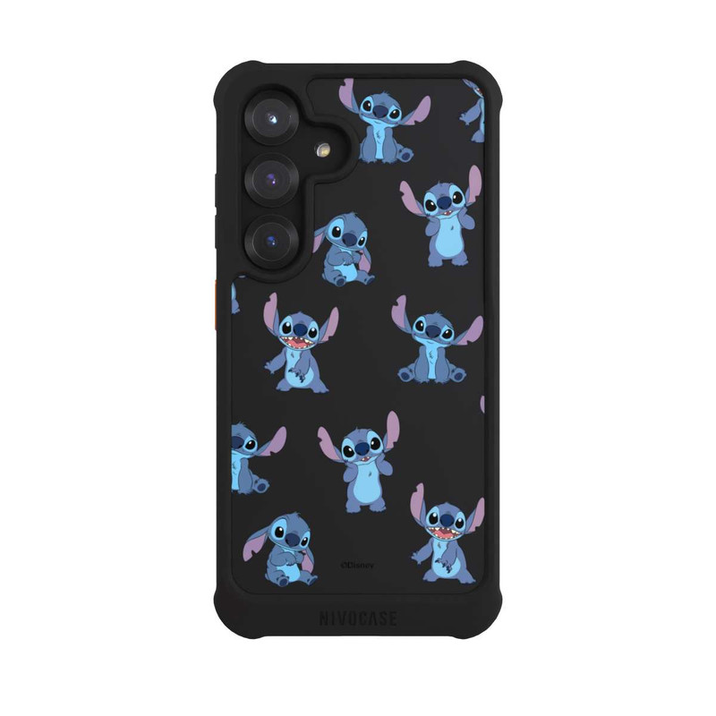 Galaxy S25 NIVOmax Stitch Faces Pattern Transparent