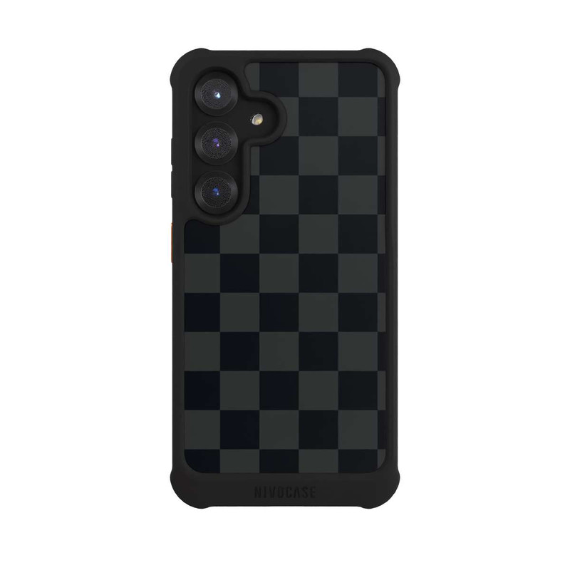 Galaxy S25 NIVOmax motif en damier noir