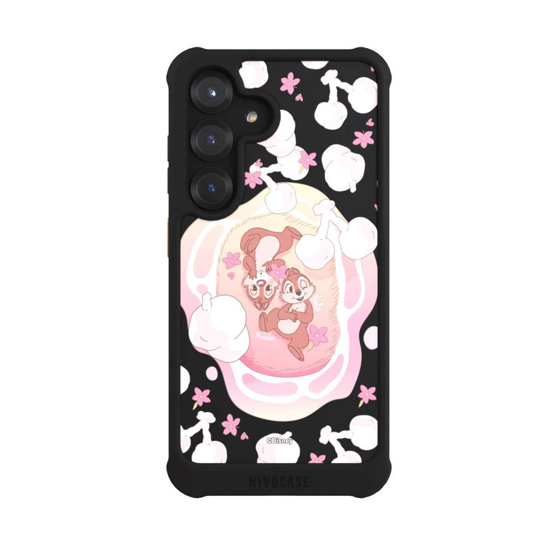 Galaxy S25 NIVOmax Chip and Dale Pink Transparent