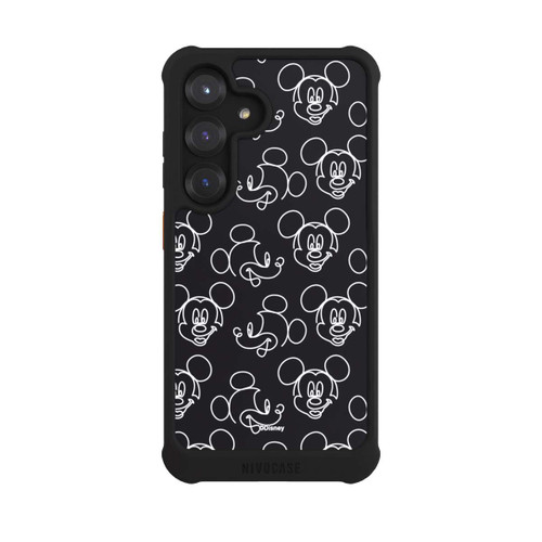Samsung Galaxy S25 NIVOmax Disney Mickey Muster Schwarz