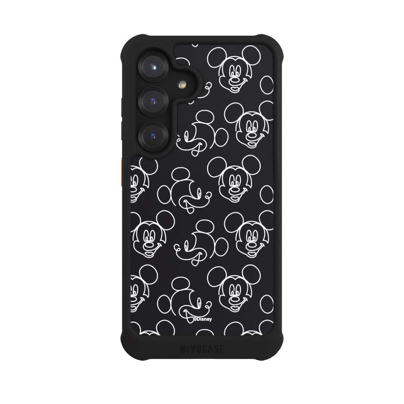 Galaxy S25 NIVOmax Disney Mickey Muster Schwarz