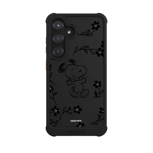 Samsung Galaxy S25 NIVOmax Snoopy und Flowers Transparent