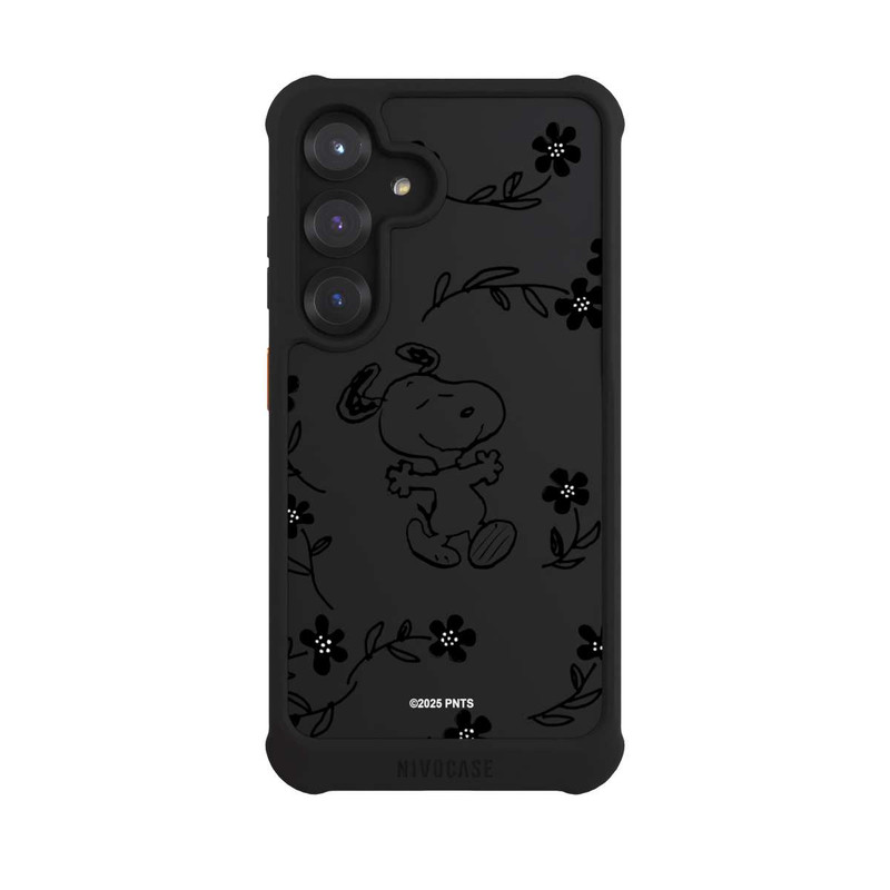 Galaxy S25 NIVOmax Snoopy und Flowers Transparent