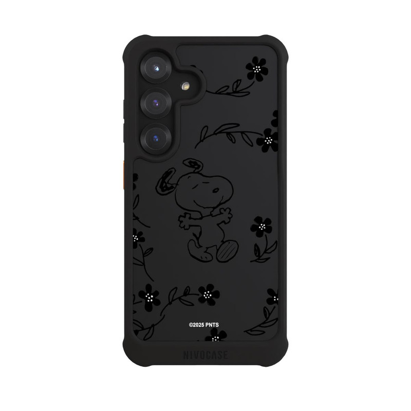 Galaxy S25 NIVOmax Snoopy und Flowers Transparent