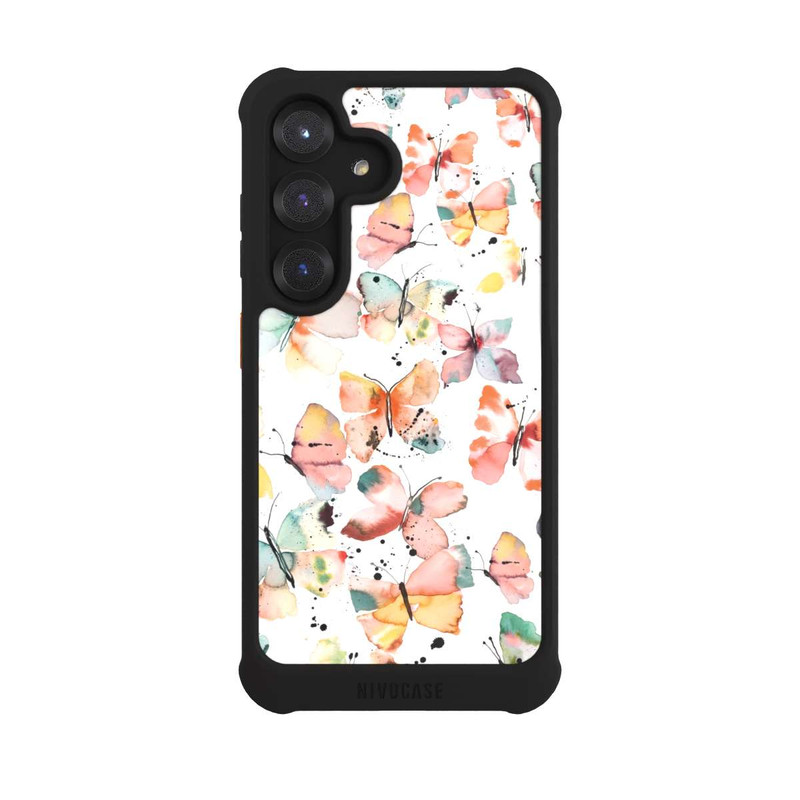 Galaxy S25 NIVOmax Butterflies Watercolor Pattern