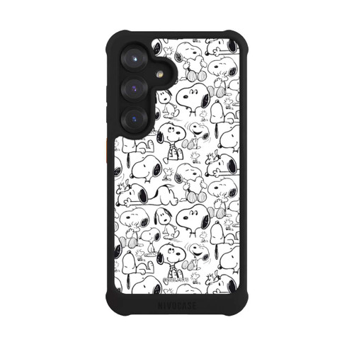 Samsung Galaxy S25 NIVOmax Classic Snoopy Pattern White