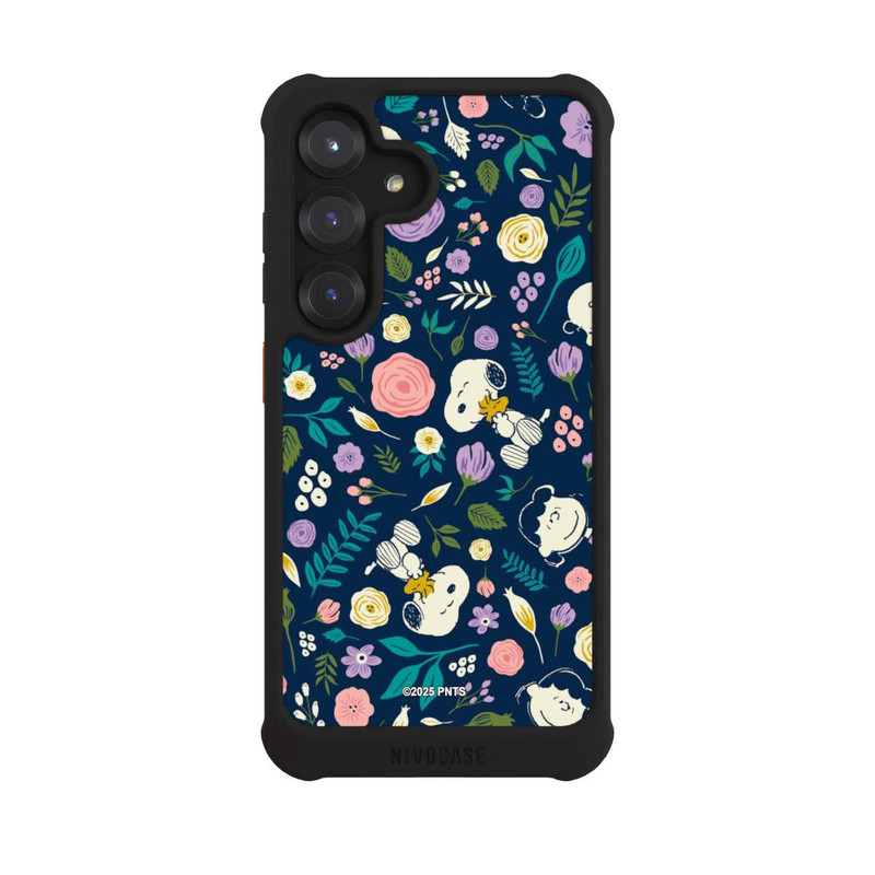 Galaxy S25 NIVOmax Peanuts Dark Flower Pattern