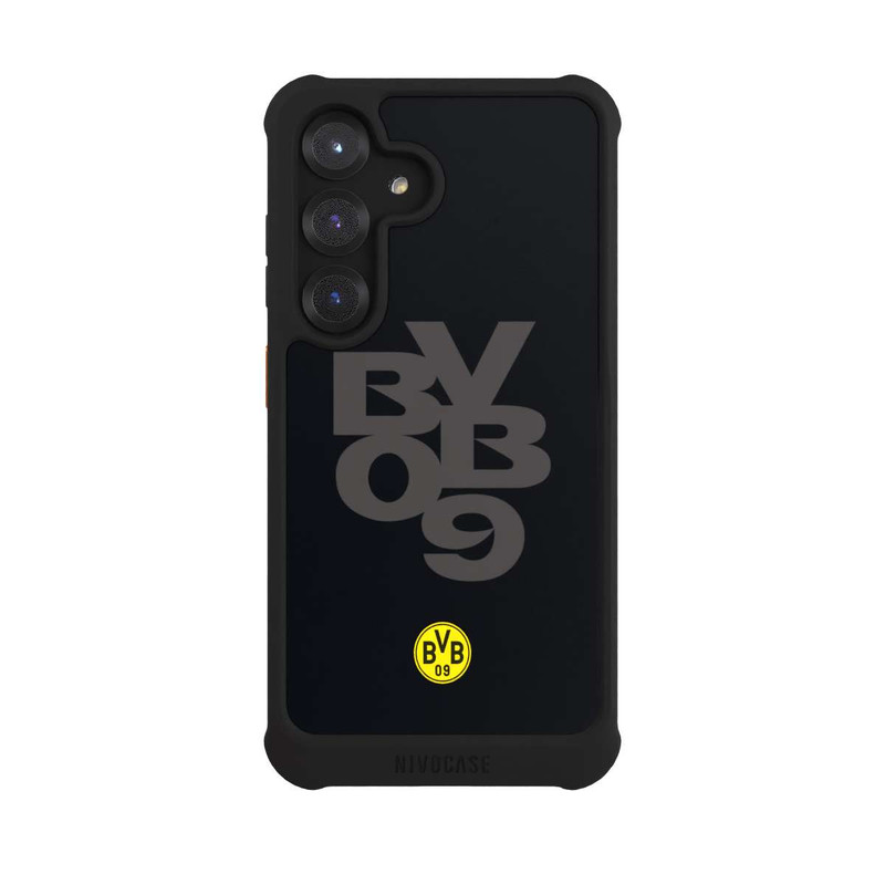 Galaxy S25 NIVOmax BVB09 Grau Schwarz