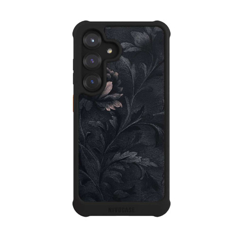 Samsung Galaxy S25 NIVOmax Dunkles Blumenmuster Vintage