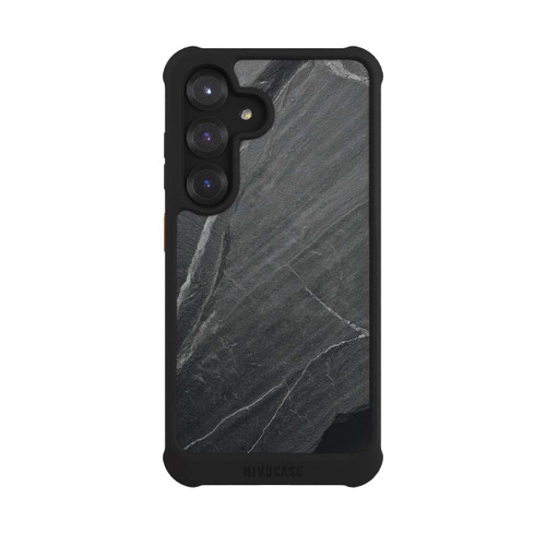 Samsung Galaxy S25 NIVOmax Stein Textur Grau mit KI