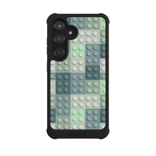 Samsung Galaxy S25 NIVOmax Green Blocks Pattern
