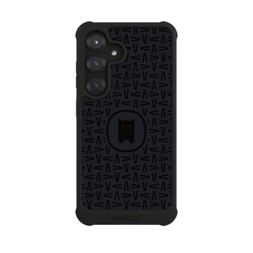 Samsung Galaxy S25 NIVOmax Nivocase Muster Schwarz Grau