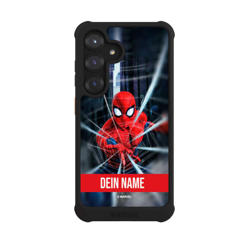 Samsung Galaxy S25 NIVOmax Spiderman Webs in Action Personalisierbar