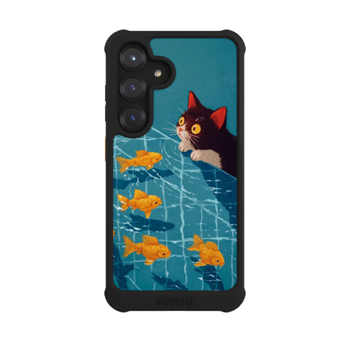 Samsung Galaxy S25 NIVOmax Die Katze im Pool mit KI