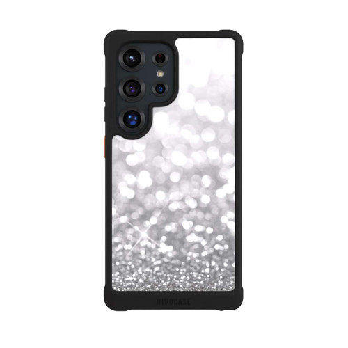 Samsung Galaxy S25 Ultra NIVOmax Pluie de Paillettes Argentées Look