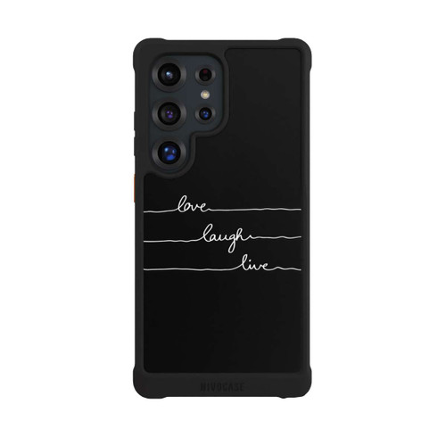 Samsung Galaxy S25 Ultra NIVOmax Love Laugh Live weiß/schwarz