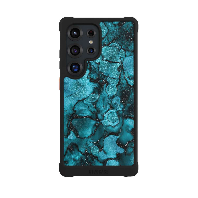 Galaxy S25 Ultra NIVOmax  Blauer Glitzerlook