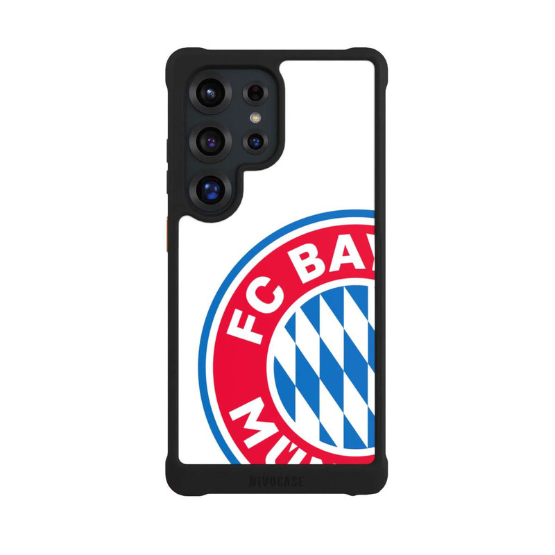 Galaxy S25 Ultra NIVOmax Großes FCB Logo Weiß