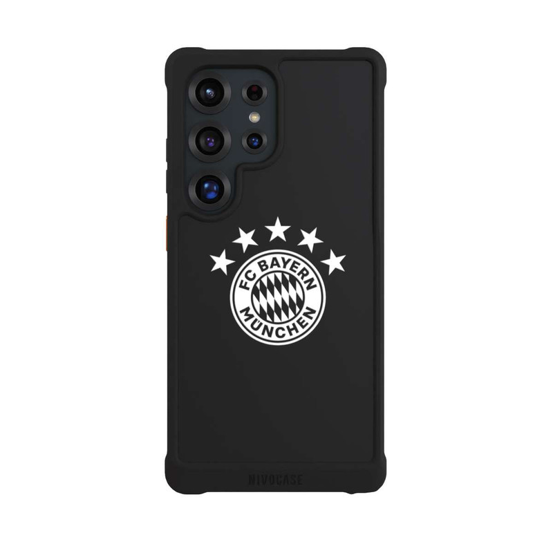 Galaxy S25 Ultra NIVOmax Logo FCB Uni avec Étoiles - sans Fond